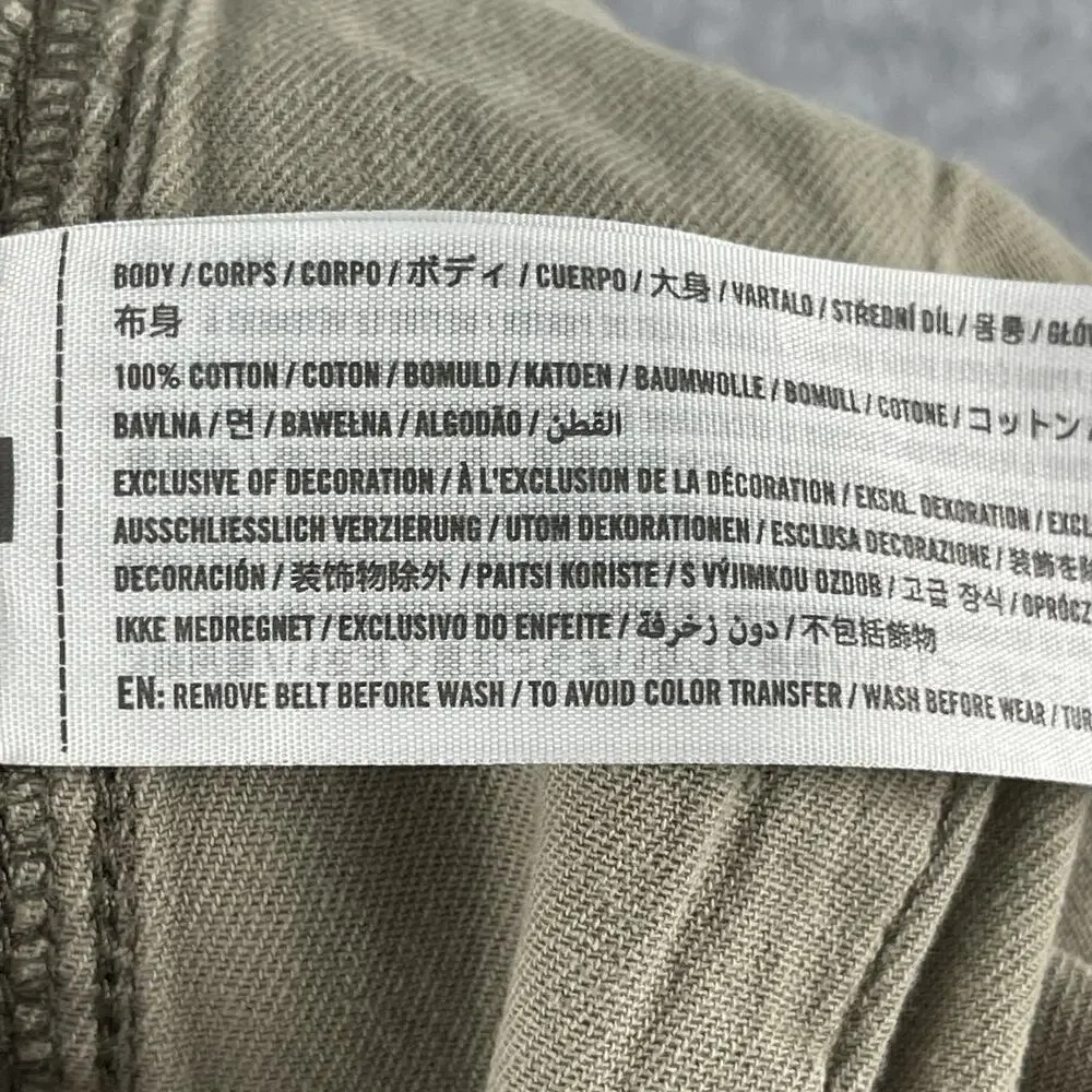 VTG Abercrombie Fitch Cargo Pants Mens 28x27 Beige Loose Paratrooper Y2K Utility